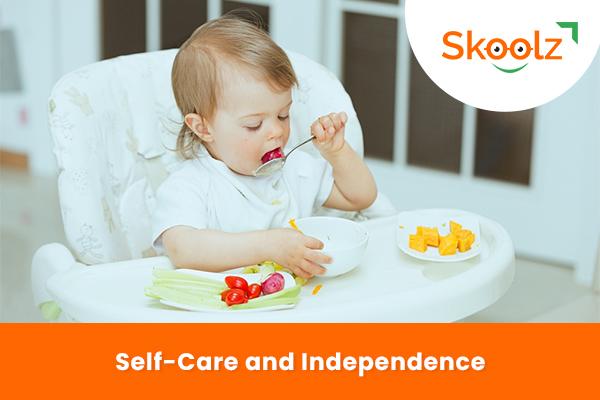 Self-feeding develops fine motor skills